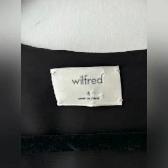 Aritzia Wilfred Black Aubagne wrap Tie Front Midi / Maxi Longsleeve - Picture 4 of 12